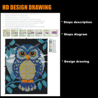 NEW EMISTEM Latch Hook Kits for Adults - DIY Latch Hook Rug Kits for Kids, Crochet Kit for Beginners, Rug Making Kits with Printed Canvas, Gift Packaging.(Owl, 20x15")