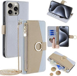 NEW Case Bag for iPhone 15 Pro Max Wallet Crossbody Bag iPhone 15 Pro Max with Card Holder Zipper Leather Purse Cover