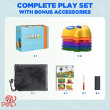 NEW WELIN Balance Stepping Stones for Kids, 6pcs Crossing River Octopus Stone with Light, Indoor Outdoor Fitness Equipment, Balance Training Toy Obstacle Course, Birthday Gifts for Boys Girls Ages 3+