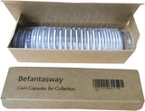 NEW 20 Pcs Clear Plastic Coin Capsules, Coin Collection Case of 5 Size with Gasket for Coin Collection Morgan Silver Dollar& Roosevelt Dime& Civil War Era Two-Cent Piece Coin | 18/23/28/33/38mm