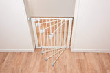 NEW Safety 1st Auto-Close Pressure-Installed Metal Gate with Magnetic Latch - Fits 29-38" Wide, 28" Tall, Includes 2 Extension Panels and 4 Wall Cups, Great for Babies and Pets, White, Retails $80