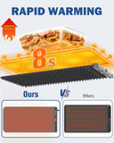 NEW Retails $90+, 32x15 Food Warming Mat Extra Large, Rapid Heating Electric Warming Tray with 9 Temp Setting and 6 Hours Timer, Foldable Warming Trays for Food, Portable Food Warmers for Parties Buffet, Gray, Sz XL
