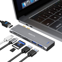 NEW USB C Adapter for MacBook Pro 2022 2021 2020, MacBook Pro USB Adapter, 7 in 2 MacBook Pro Accessories for MacBook Pro/Air M1 M2, Mac Dongle with 4K HDMI, 2 USB 3.0, TF/SD, USB-C 100W and Thunderbolt 3