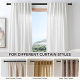 NEW Retails $46, VOIIY Curtain Rods for Windows, Black 1'' Diameter Drapery Rods with End Cap Style Design, Modern Adjustable Heavy Duty Curtain Rod, Size: 36''- 88''