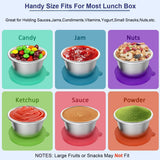 NEW Small 6 Pack Salad Dressing Containers To Go Condiment Containers with Lids, Stainless Steel Condiment Cup Dipping Sauce Cups Container