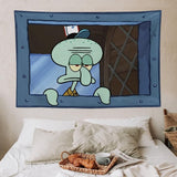 NEW FENDROM Funny Octopus Cartoon Tapestry Wall Hanging Funny Meme Backdrop Window Design Home Decor for Bedroom Living Room