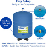 NEW Retails $100, GTS6 6 Gallon Water Storage Tank – RO Pressurized Tank, Blue, 12" x 12" x 17.50"