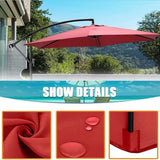 NEW Patio Umbrella Replacement Canopy Cover 8ft 6 Ribs Cantilever Umbrella Canopy Replacement Cloth, Parasol Canopy Replacement Parts - Block Parasol Top Fabric Cover, Retails $46