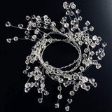 NEW 5 Strands DAYFULI 19.68 ft Clear Diamond Beaded Garlands String Acrylic Crystal Garland Christmas Tree Wedding Party Bouquet Crafts Projects Decoration
