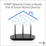 NEW NETGEAR 4-Stream WiFi 6 Router (RAX10) – AX1800 Wireless Speed (Up to 1.8 Gbps) | 1,500 sq. ft. Coverage - Retails $106+