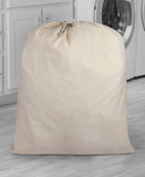 NEW Urban Villa - 4 Pack Extra Large Canvas Heavy Duty Laundry Bags Natural Cotton -Multi Use- Size -28''x 36'', Retails $58