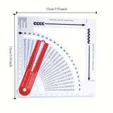 NEW LOMILD Double-Sided Knitting Calculator and Counting Frame with Rotating Ruler Tool - Essential for Crochet and Knitting Density Calculations