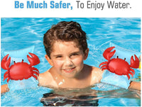 NEW Inflatable Swim Floater Sleeves for Kids, Cartoon Swimming Armbands Floaties Water Wings Floatation Sleeves, Pool Water Sports Learning Swim Training Aids, Crab