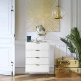 NEW Assembled ShipitFurniture White 4 Drawer Chest: Spacious and Modern Storage Solution - Retails $321 USD