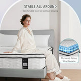 NEW MARNUR 10 inch Full Hybrid Mattress with Gel Infused Memory Foam, Medium Firm, Euro Top NOTE: REMOVABLE COVER HAS DIRT ON SIDES FROM TRANSPORT! The cover can be washed, mattress is new, see pics