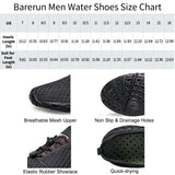 NEW Barerun Mens Outdoor Water Shoes Aqua Socks for Beach Swim Surf Yoga Sport Blueholes, Men's Sz 16