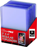 NEW Ultra Pro 3" X 4" Clear Regular Toploader Top Loaders for Cards Baseball Card Protectors Hard Plastic Hard Card Sleeves Toploader Card Protectors Card Top Loaders, 24pk