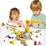 NEW Retails $47, Toddler Kids Transport Cargo Airplane Toy Airplane Toy with Toy Cars Set Toy Airplane Gifts for 3 4 5 6+ Years Old Kids Boys and Girls, Yellow