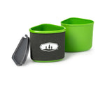 NEW Gourmet Nesting Mug + Bowl, Green! space-saving, insulated cup and bowl solution, great for camping & travel