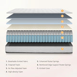 NEW MARNUR 10 inch Full Hybrid Mattress with Gel Infused Memory Foam, Medium Firm, Euro Top NOTE: REMOVABLE COVER HAS DIRT ON SIDES FROM TRANSPORT! The cover can be washed, mattress is new, see pics