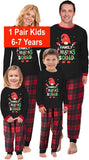 NEW EzonYanGo Christmas Pajama Set Reindeer Pajamas PJs Set Xmas Sleepwear Nightwear for Kids, Sz 6-7 Years