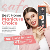 NEW Modelones Nail Polish Kit with 3 Classic Colors (5ml), Remover Pads and Treatment Oil, Gossip