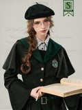 NEW Retails $126, Harry Potter Slytherin Detachable Cape Sailor Collar Pleated Skirt Mini Dress Harry Potter and KYOUKO Collaboration, Sz M
