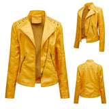NEW Retail $174+ Women's Ultra Soft Faux leather jacket Sz XL in a beautiful vibrant shade of yellow