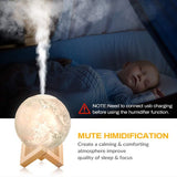 NEW Humidifier - Aromatherapy Diffuser, LED Desk Moon Lamp with Cool Mist Humidifier Function, Adjustable Brightness and Mist Mode