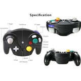 NEW HY-5201 For Nintendo Gamecube 2.4G Wireless Gamepad Turbo Vibration Game Controller - Black