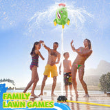 NEW Skirfy Water Rocket Launcher for Kids Toys, Summer Water Sprinkler for Kids, Outdoor Water Toy Backyard Lawn Birthday Gift for Young Kids