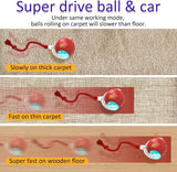 NEW Alikofo Interactive Cat Toys Ball for Indoor Cats Fast Rolling on Carpet, Chirping & Motion Activate Cat Toys (Red)