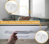 NEW Child Cabinet Locks | INVISIBLE DESIGN Baby Proof Safety Locks for Cabinets | Easy Adhesive (3M) NO TOOLS NEEDED No Drilling Closet and Drawer Latches | 12 Pack! (White)