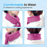 NEW Retails $33, DICEVER OutCool U-Flex Neck Coolers, Migraine Shoulder Relief Tube Wraps Cap, Large Reusable Ice Packs for Injuries, Stress, Hangover, Summer Hot Flashes, Outdoor Working, Travel, Pink