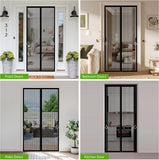 NEW Black Magnetic Screen Door, Door Screens with Magnets Heavy Duty, Mesh Screen Size 38x82Inch for Patio Sliding Screen Door, Kids Pets Freely Access, Away Mosquito