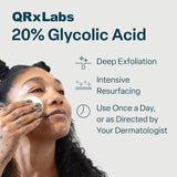 NEW Sealed QRxLabs Glycolic Acid Pads - 20% Resurfacing Pads AHA for Face & Body - Exfoliates Skin Surface and Reduces Appearance of Fine Lines and Wrinkles - Acne Treatment Clearing - Daily Pads - 50ct