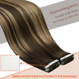NEW Sunny Hair Brown Tape in Hair Extensions Human Hair Balayage Hair Extensions Tape in Human Hair Extensions Brown Ombre Blonde Mix Dark Brown Balayage Tape in Extensions Brown 1pk 18inch, Retails $69+
