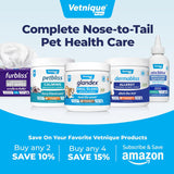 NEW Retails $50, Vetnique Labs Profivex Probiotics for Dogs Supplement All Natural Dog Soft Chews and Powder for Digestive Health 5 Strains Probiotics & Prebiotics (Powder (Pork Liver), 120g Powder), BB: 08/26