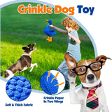 NEW Squeaky Stuffed Crinkle Chew Duck for all sized dogs, offers an ultra-comfortable tactile experience in Blue!