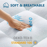 NEW Retails $129, Mattress Topper Twin College Dorm,Viscose Made from Bamboo Extra Thick Mattress Pad 8-21" Deep Pocket Soft Down Alternative Fill Mattress Protector Pillow Top Mattress Cover (39x75 Inches)