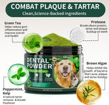 NEW Sealed, Dog Dental Powder, Dog Teeth Cleaning Powder with Natural Herbal Blend & Postbiotics, Dog Teeth Cleaning, Targets Tartar & Reduces Plaque & Bad Breath for Dogs & Cats, Mint - 150Grams, BB: 10/27