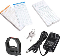 NEW Retails $370+ Yescom Employee Attendance Punch Time Clock Payroll Recorder LCD Display w/ 100 Cards