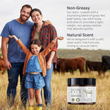 NEW Beef Tallow and Honey Balm for Skin: Whipped Grass Fed Beef Tallow Balm Moisturizer with Raw Honey and Olive Oil for Face and Body - Natural Cow Fat Cream Unscented, June 12/28