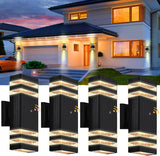 NEW Retails $100, 4 Pack Outdoor Wall Sconce, 3000K Warm White Dusk to Dawn Light Fixture - IP65 Waterproof Aluminum Exterior Lighting for Porch, Garage, Patio (Bulbs Included), 13.5 Inches Tall
