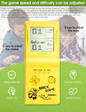 NEW HLF 3.5-inch Large Screen Retro Brick Game Console - Built-in 23 Classic Games, Racing & Tank, Nostalgic Puzzle Console (Yellow)