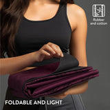NEW Retails $45, Navaris Foldable Yoga Mat for Travel - 1/16" (1.5mm) Thick Exercise Mat for Pilates, Workout, Gym, Fitness - Non-Slip Folding Portable Mat