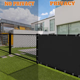 NEW Insun Balcony Privacy Screen Outdoor for Deck Cover, UV Protection, Water Resistance, Patio Privacy Fence Screen Panel Windscreen for Garden with Rope and Cable Tie Black Grey 2.5'x9.8'
