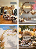NEW xin's convey 110pcs Dried Pampas Grass Decoration, Dried Flower Bouquet in Vase, Reed Grass Bouquet for Boho Floral Home, Wedding Party Centerpiece, Rustic Farmhouse Decoration (Brown), Vase Not Included
