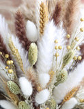 NEW xin's convey 110pcs Dried Pampas Grass Decoration, Dried Flower Bouquet in Vase, Reed Grass Bouquet for Boho Floral Home, Wedding Party Centerpiece, Rustic Farmhouse Decoration (Brown), Vase Not Included