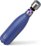NEW CrazyCap 2.0 UV Water Purifier & Self Cleaning Stainless Steel Insulated Water Bottle - Turns Any Water Source Into Clean Drinkable Water - Perfect for Hiking, Camping, Travel and Survival, Dark Purple